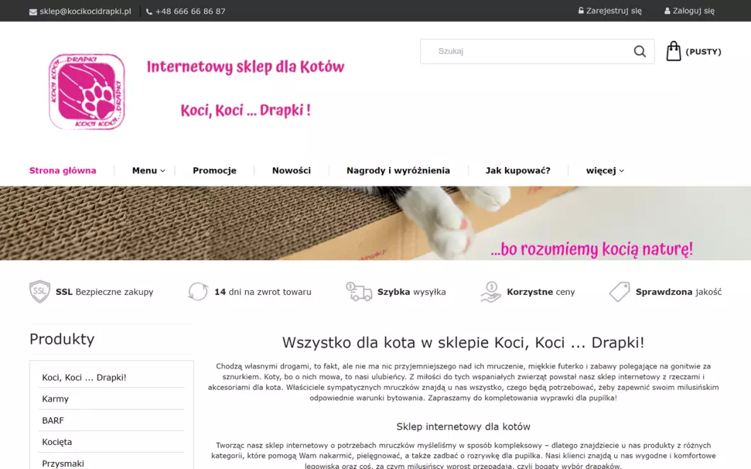 Zrzut ekranu strony